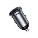WiWU Wi‑CC030 Nano Lite 35W USB‑C plus USB Car, Aluminum alloy - Gray