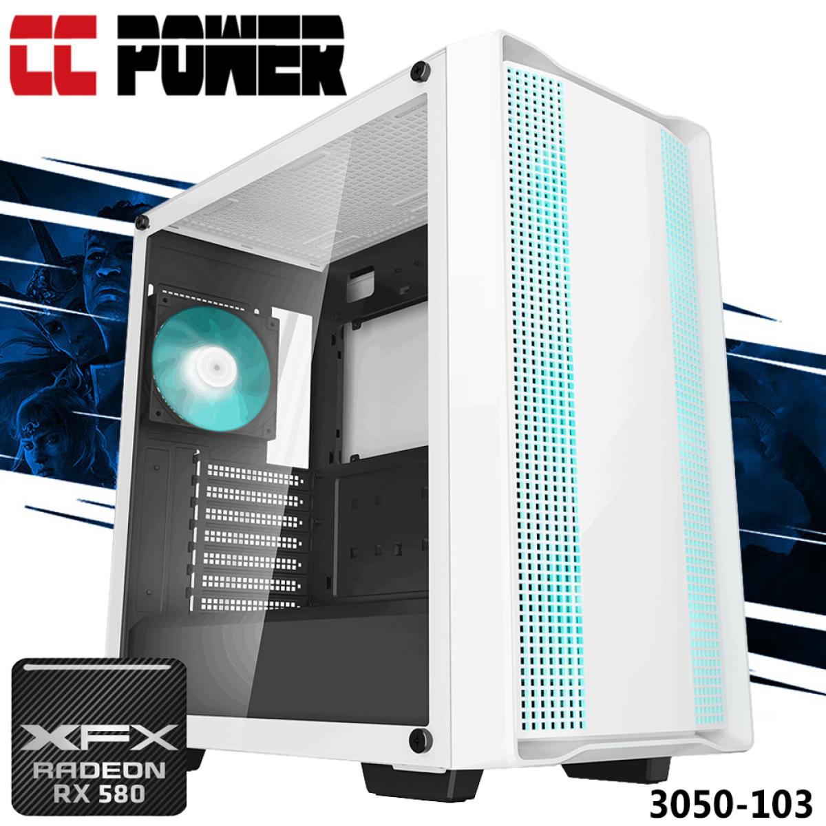 CC Power 3050-103 Gaming PC 14Gen Intel Core i3 4-Cores w/ Nvidia RTX 3050 6GB GDDR6 & Advance Air Cooler