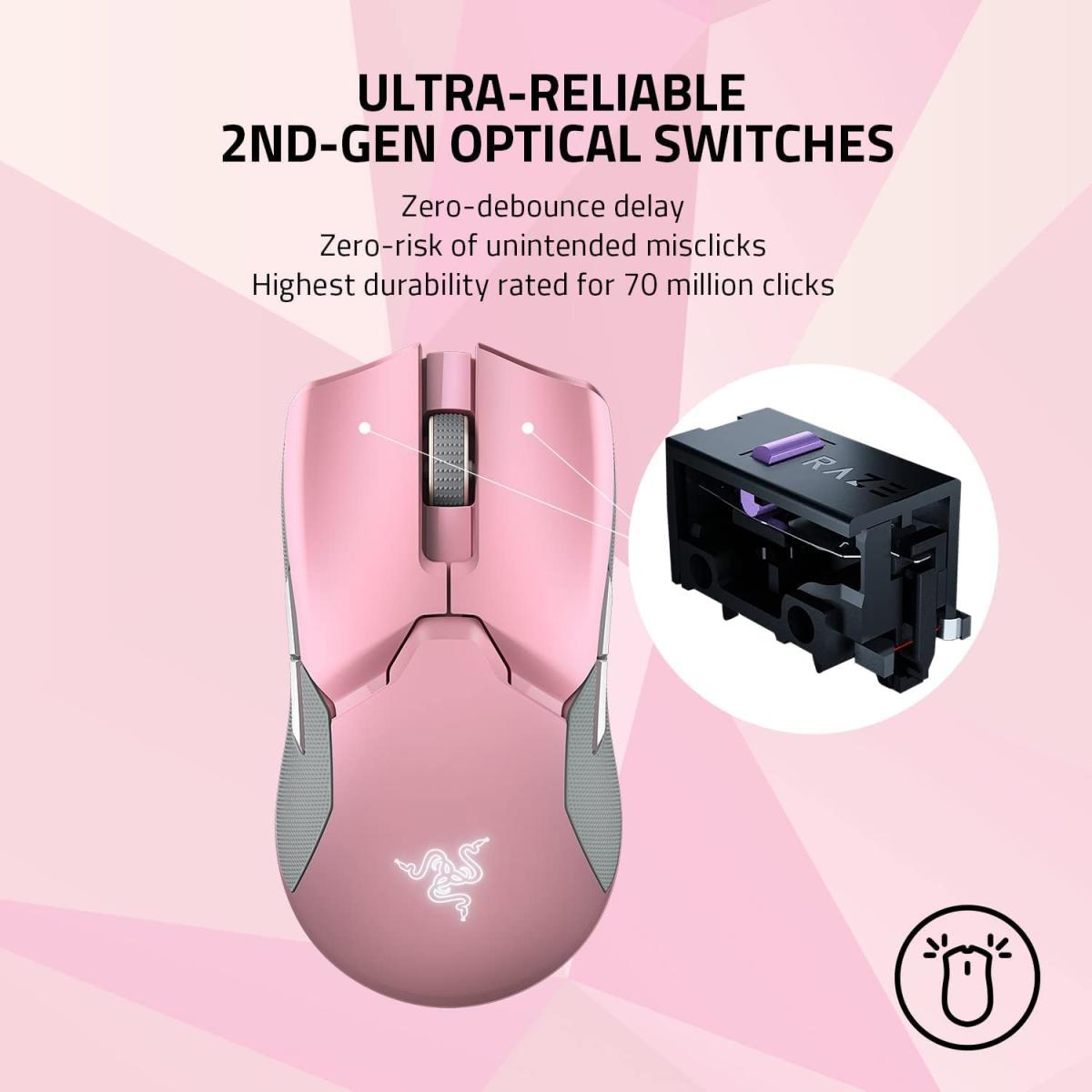Razer RGB wireless gaming mouse for computer setup