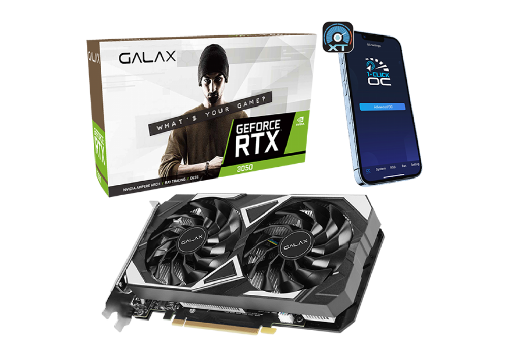 GALAX GeForce RTX™ 3050 6GB EX 6GB GDDR6 96-bit DP/HDMI/DVI