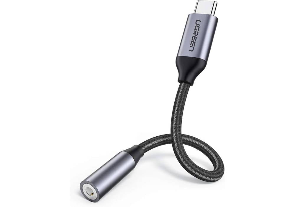 UGREEN USB-C Male to 3.5mm Female Audio Jack Adapter Hi-Fi Sound 10CM (AV142)