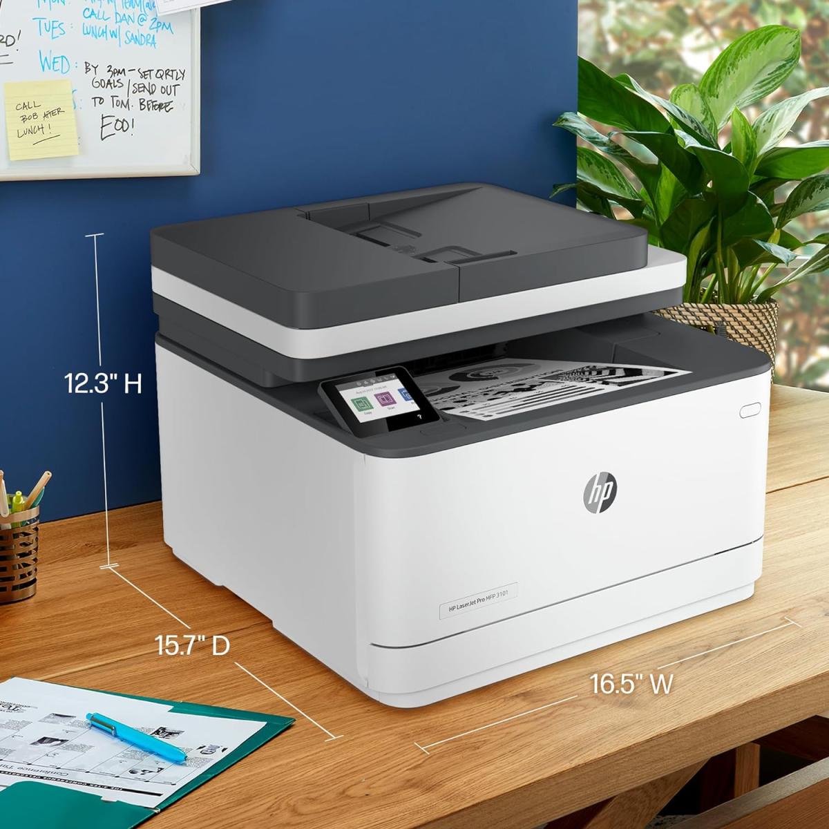HP LaserJet Pro MFP 3103fdw Mono Laser Multifunction 4-In-One Printer Wireelss , Duplex & Auto Feeder - White HP LaserJet Pro MFP 3103fdw Mono Laser Multifunction 4-In-One Printer Wireelss , Duplex & Auto Feeder - White