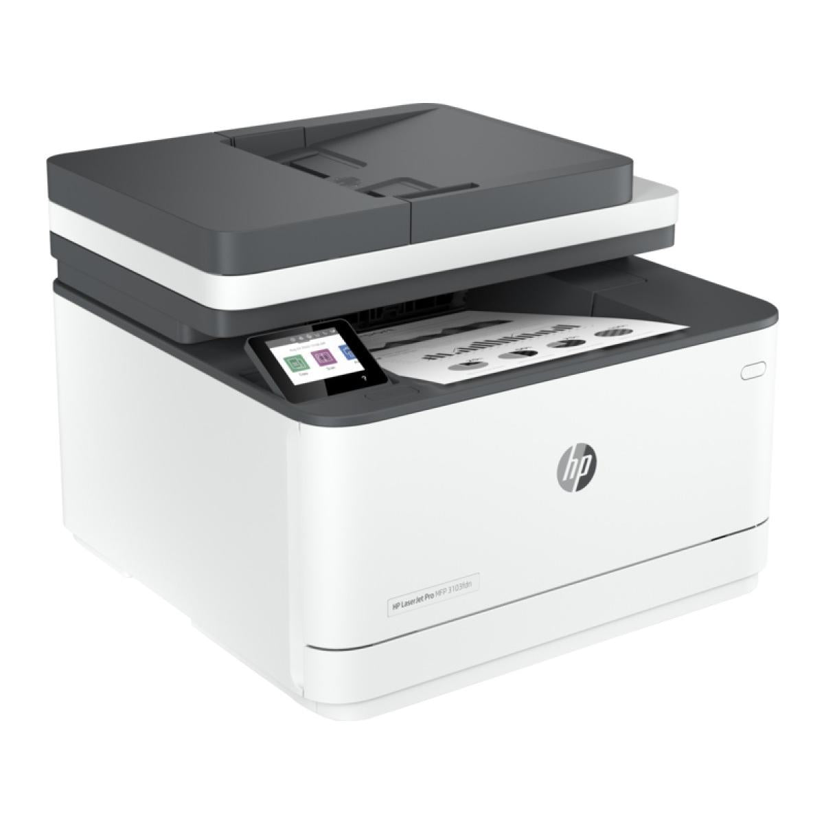 Hp Laserjet Pro Mfp 3103fdn Mono Laser Multifunion 4 In One Printer Usb , Network , Duplex & Auto Feeder White