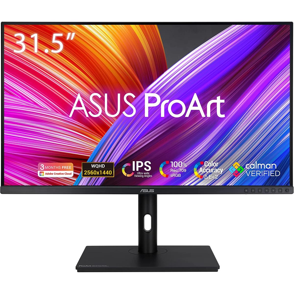 ASUS ProArt PA328QV 31.5" IPS 2K 100% sRGB 100% Rec.709 Color Accuracy Delta E < 2 Calman Verified Height Adjustable