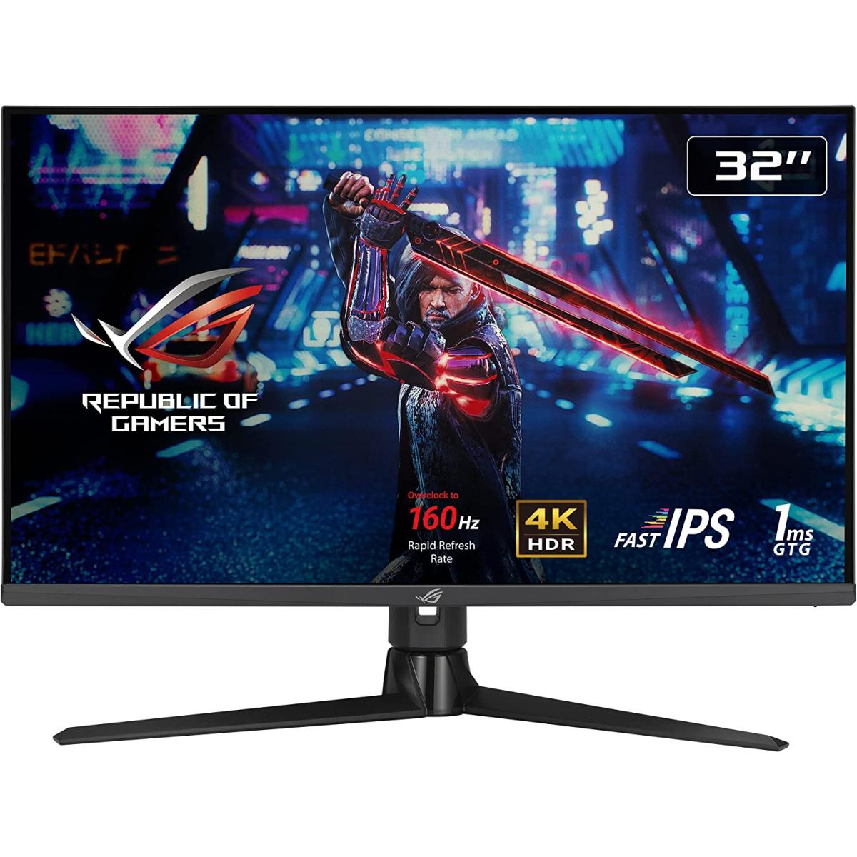 ASUS XG32UQ ROG Strix 32” 4K Fast IPS HDMI 2.1 DSC 160Hz 1ms HDR600 G-SYNC Compatible & FreeSync Premium Pro Variable Overdrive