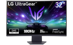 Lg Ultragear 32gs60qc 32" Curved 1000r 2k Qhd 180hz 1ms Hdr 10 Srgb 99% Amd Freesync Borderless Design W/2x Hdmi 1x Display Port Black
