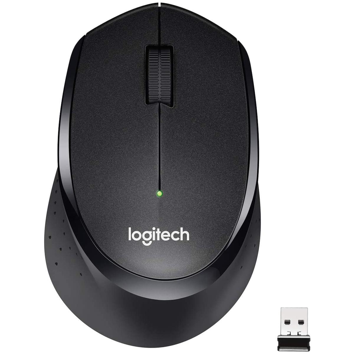 Logitech M330 SILENT PLUS Wireless 1000 DPI Optical Tracking 2-year Battery Life For PC & Mac - Black
