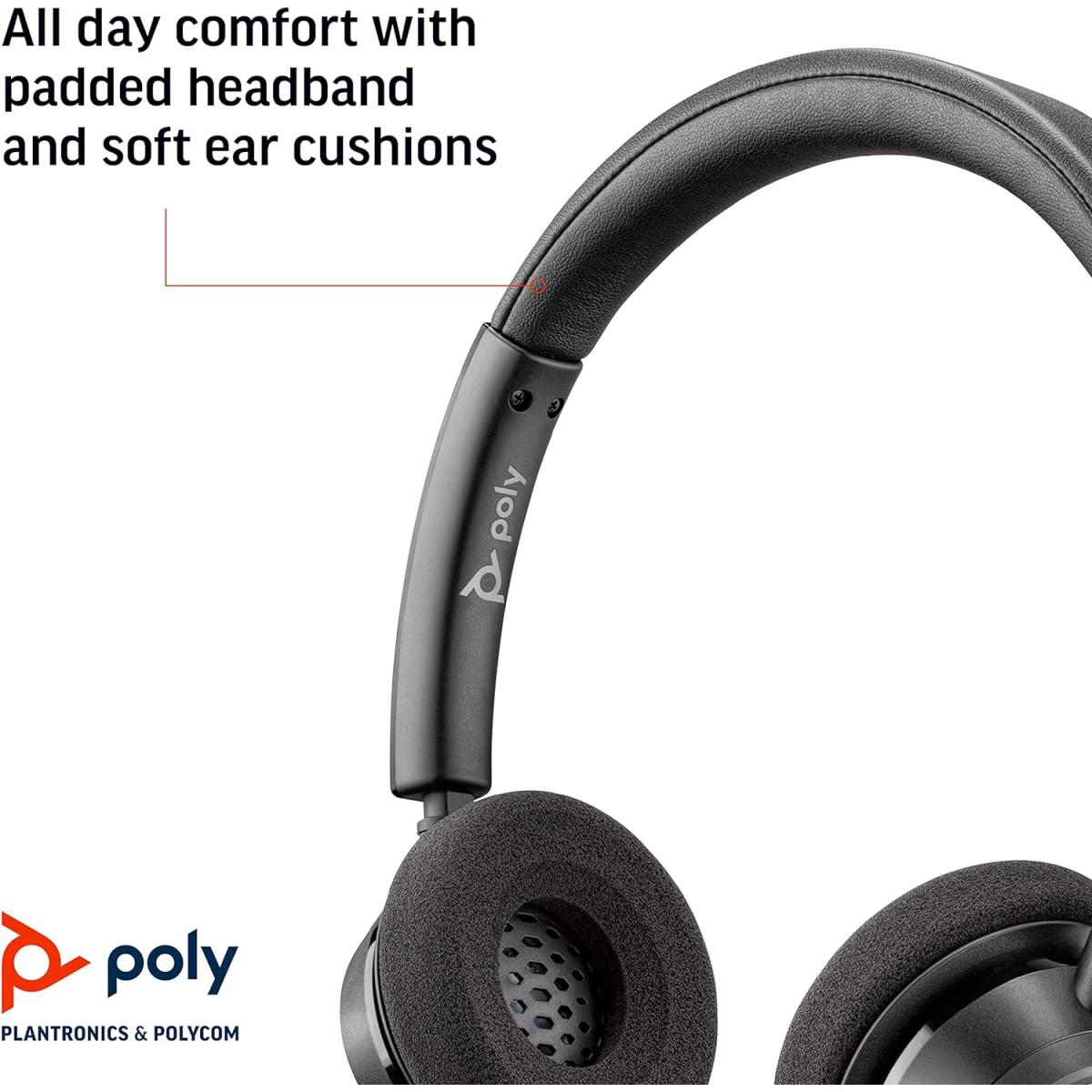 Poly Blackwire 3320 Wired Dual Ear Boom Mic Usb C Headset + Usb C/a Adapter Noise Canceling Mic For Pc & Mac & Mobile Works With Teams (certified) Poly Blackwire 3320 Wired Dual Ear Boom Mic Usb C Headset + Usb C/a Adapter Noise Canceling Mic For Pc & Mac & Mobile Works With Teams (certified)