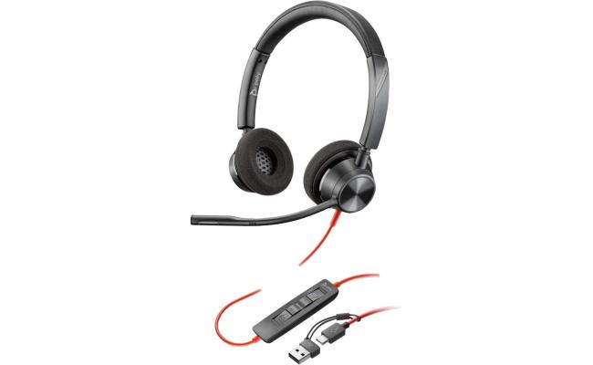 Poly Blackwire 3320 Wired Dual Ear Boom Mic Usb C Headset + Usb C/a Adapter Noise Canceling Mic For Pc & Mac & Mobile Works With Teams (certified) Poly Blackwire 3320 Wired Dual Ear Boom Mic Usb C Headset + Usb C/a Adapter Noise Canceling Mic For Pc & Mac & Mobile Works With Teams (certified)