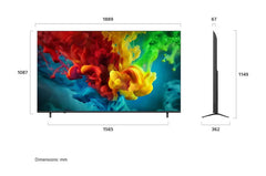 LG QNED Evo Mini LED 85Inch, Smart & 4K, AI Assistant, HDR Support with Ai Picture enhancement, Magic Remote - 85QNED84B6T.AMNG