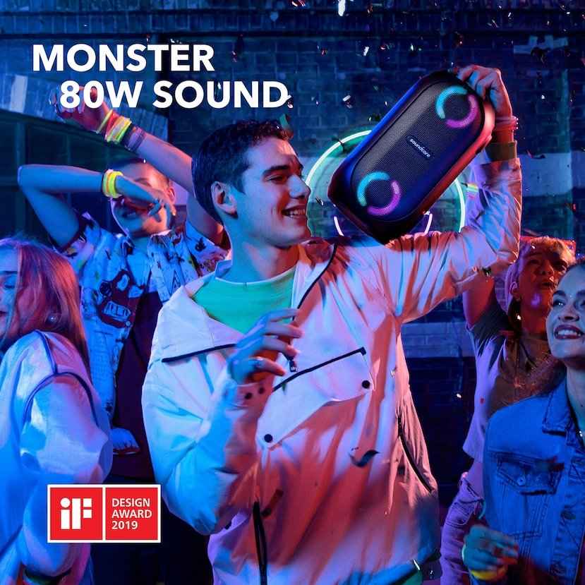 Golden Connector Anker Soundcore Rave PartyCast, miscellaneous
