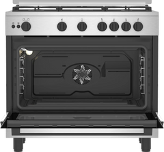 Beko Gas Cooker, 90Cm, 5Burners, Stainless Steel - BGGR11125GX