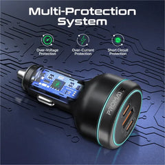 Promate PowerDrive-230W Car Charger with Dual Power Delivery