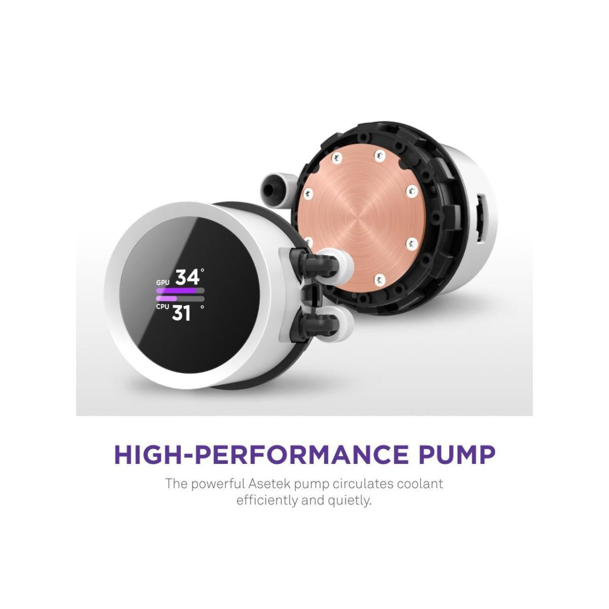 NZXT RGB CPU cooler for PC cooling