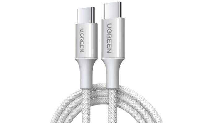 Ugreen L501 Type C To Type C 60w 3a Fast Data Charging Cable 2m White Ugreen L501 Type C To Type C 60w 3a Fast Data Charging Cable 2m White