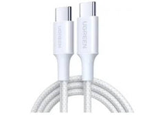 UGREEN USB-C to USB-C 100W 5A PD Braided Fast Charging Cable Nylon Jacket - 2M White (L502)