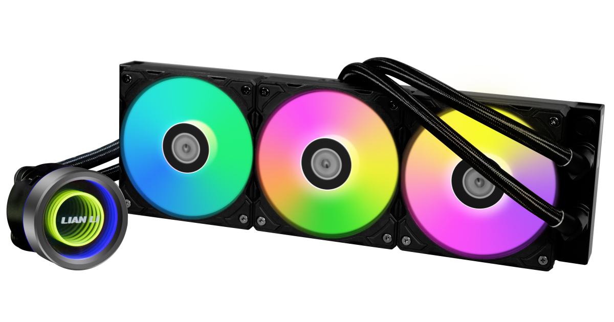 Lian Li TRINITY II 360 (Black) ARGB AIO Ultra-Performance CPU Liquid Cooler, UNI FAN SL-INF Edition Daisy-Chainable Pre-installed Design Fans, 3 Types Of Pump Cover, Improved Pump Tube & Plate Design & Performance