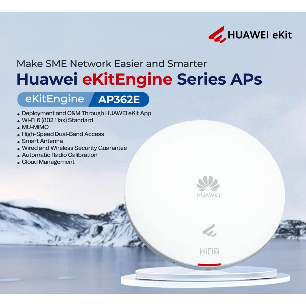 Huawei Ekitengine Ap362e Wifi 6 Ax3000 Ceiling Mount Dual Band Dual Band 2.4ghz & 5ghz Access Point Built In Smart Antennas