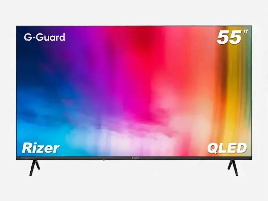 G-Guard QLED LED TV 55Inch, Smart Licensed Google TV, 4HDMI & 2USB, DLG 120Hz, Chromecast Built-In, HDR10 - LED GG-55 CQG Riser QLED