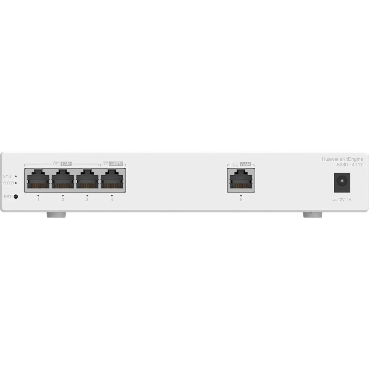 Huawei S380-L4T1T Multi-Service Gateway with 1x GE WAN & 4x GE LAN, Up to 150 users, Forwarding performance 2Gbps, Metal Chassis material, 1x Gigabit WAN Port, 4x Gigabit LAN Ports