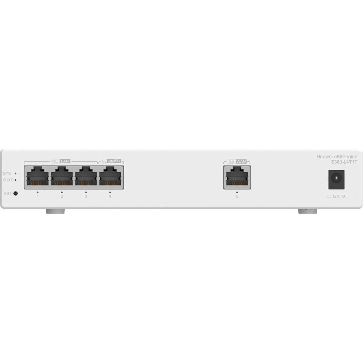 Huawei S380 L4t1t Multi Service Gateway With 1x Ge Wan & 4x Ge Lan, Up To 150 Users, Forwarding Performance 2gbps, Metal Chassis Material, 1x Gigabit Wan Port, 4x Gigabit Lan Ports