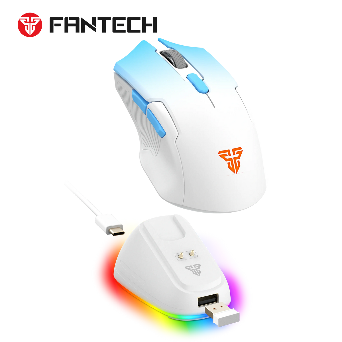 Fantech Wg11v2rd Cruiser Ii Wireless Gaming Mouse Blue