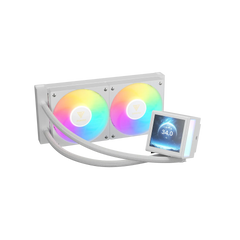 GAMDIAS CHIONE P5-240 ARGB CPU LIQUID COOLER WHITE - IPS LCD Display