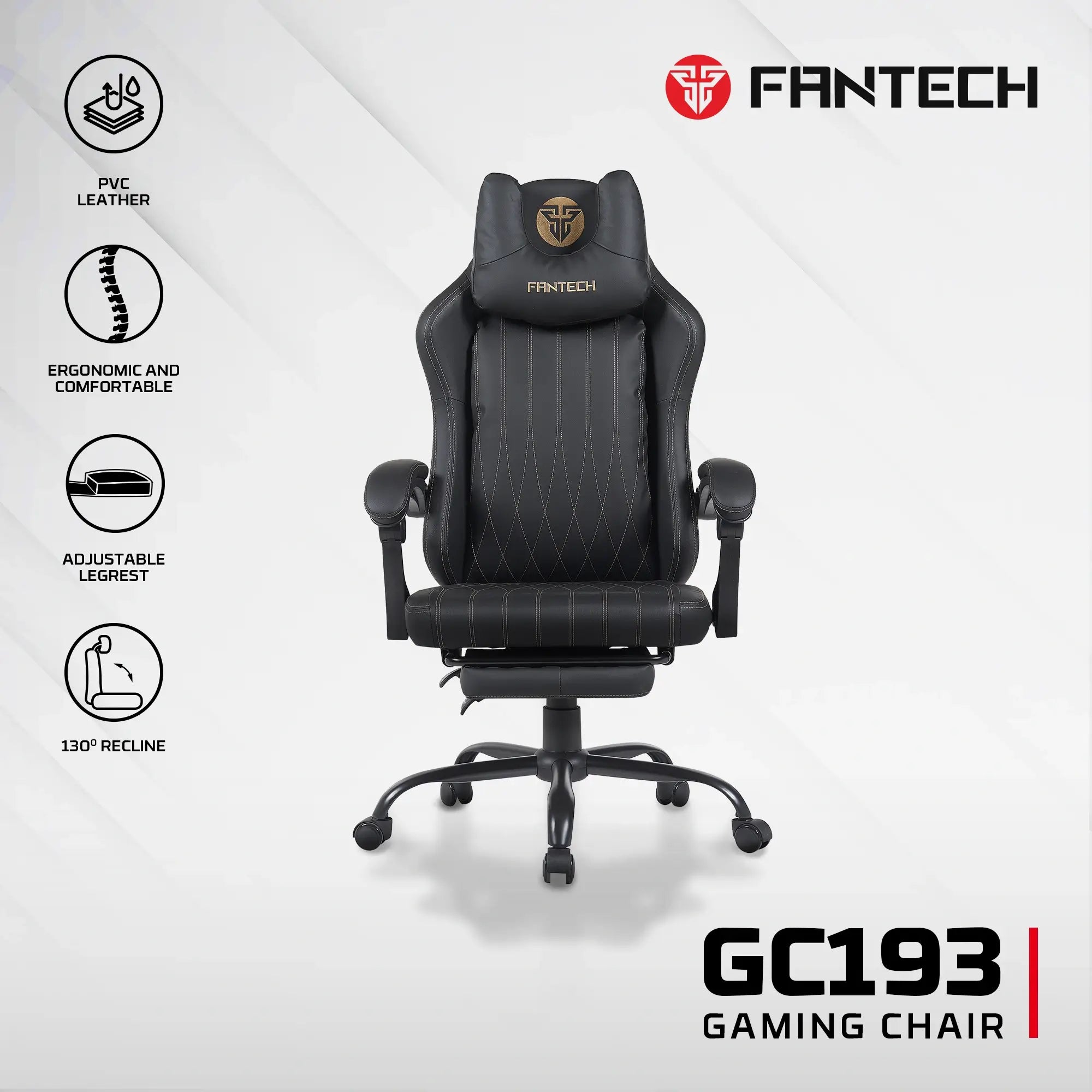 Fantech GC193 Gaming Chair Black, gaming chairs