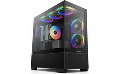 DeepCool CG380 3F Panoramic ATX Mid-Tower Case 3x Pre Installed ARGB Fans , Support Back Connectors & Up to 360mm +240mm Radiators, Front 2x USB3.0 1x USB C , Black