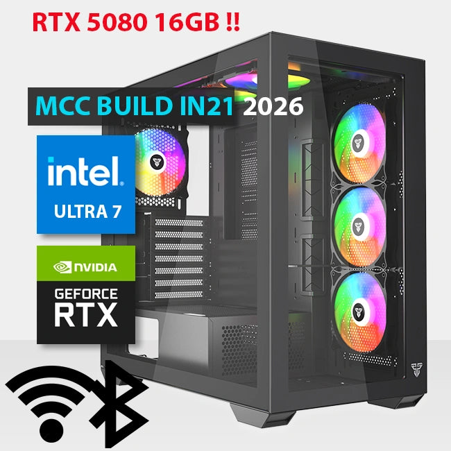 MCC IN21-26 - MIDAS Gaming PC Build || Intel Core Ultra 7 265K 20-Core - GeForce RTX 5080 OC 16G GDDR7 Graphics Card