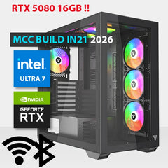 MCC IN21-26 - MIDAS Gaming PC Build || Intel Core Ultra 7 265K 20-Core - GeForce RTX 5080 OC 16G GDDR7 Graphics Card