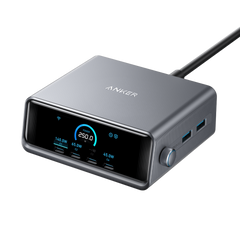 ANKER PRIME 250W GAN DESKTOP CHARGER 6 PORTS SILVER