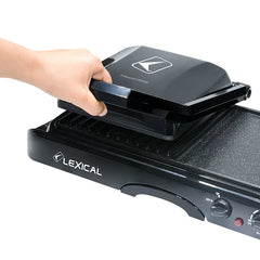 Lexical Contact Grill, 1600Watts, Black - LSM-2550-2