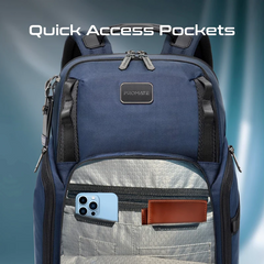 Promate ORACLE-BP SecureStorage 15.6" Laptop Backpack with Multiple Compartments - Blue
