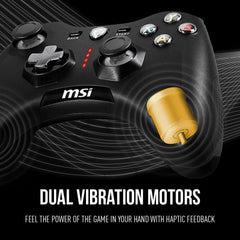 MSI Force GC30V2 Wireless Rechargeable Battery , Dual Vibration Motors, Dual Connection Modes, Gaming Controller - WHITE