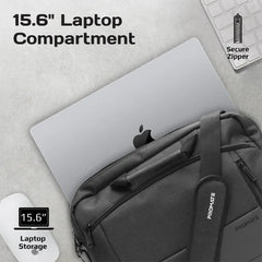 Promate Satchel-MB. Black, Laptop Messenger Bag