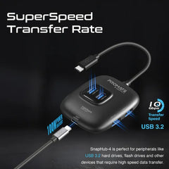 Promate SNAPHUB-4,USB 3.2 Hub