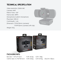 Fantech LUMINOUS C31 QHD 2K Webcam