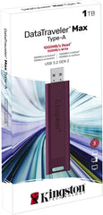 Kingston DataTraveler Max Type-A 1TB High Performance USB Flash Drive USB 3.2 Gen 2 Up to 1000 MB/s Sliding Cap Design DTMAXA/1TB