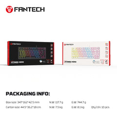 FANTECH MK875V2 ATOM81 HERO GAMING KEYBOARD - BLACK / RED