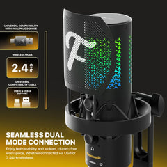 Fantech WFM1 Finecoustic RESONO Condenser Wireless Microphone with streaming equipment