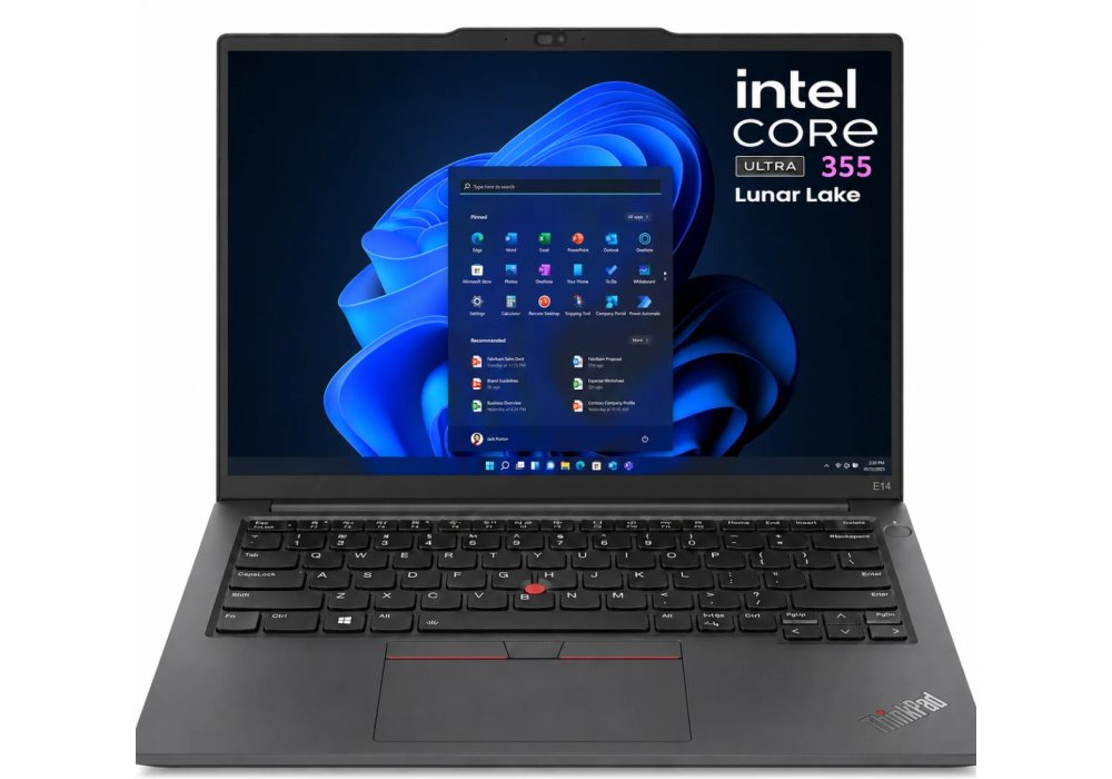 Lenovo ThinkPad E14 Gen 8 (21Y60039EQ), 14" WUXGA IPS, Intel Core Ultra 7 355, 16GB DDR5 RAM, 1TB NVMe SSD, Wi-Fi 7, Thunderbolt 4, Backlit Arabic KB, Black, 1 Year Warranty