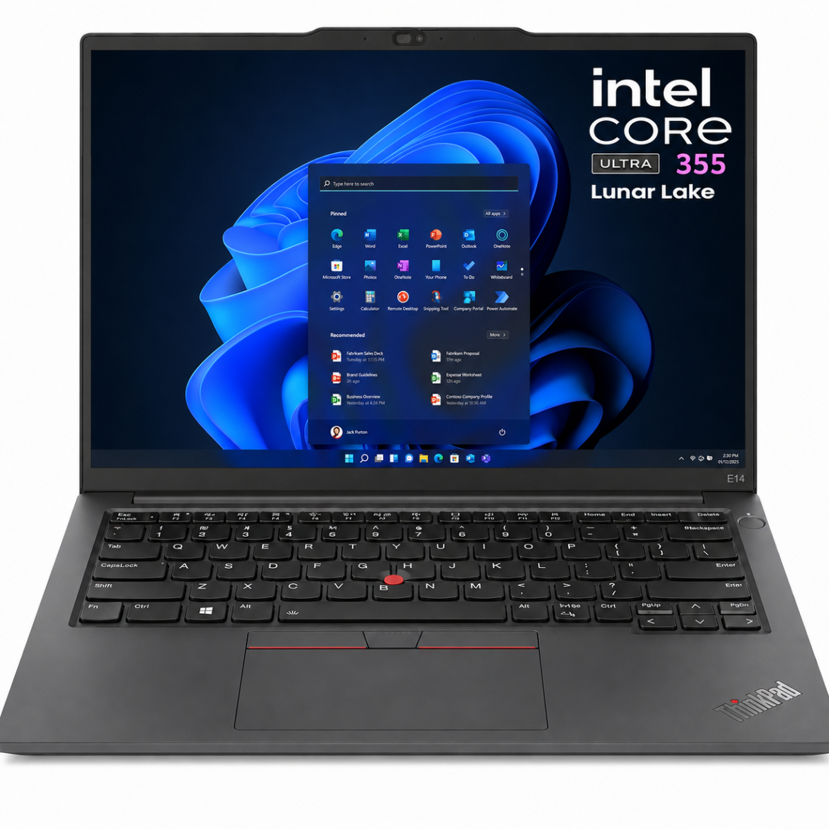 Lenovo ThinkPad E14 Gen 8 (2026) Intel® Ultra 7 Gen III 355 8-Core Busniess Class Laptop w/ IPS 300nits Display & WIFI 7 Wireless - Black