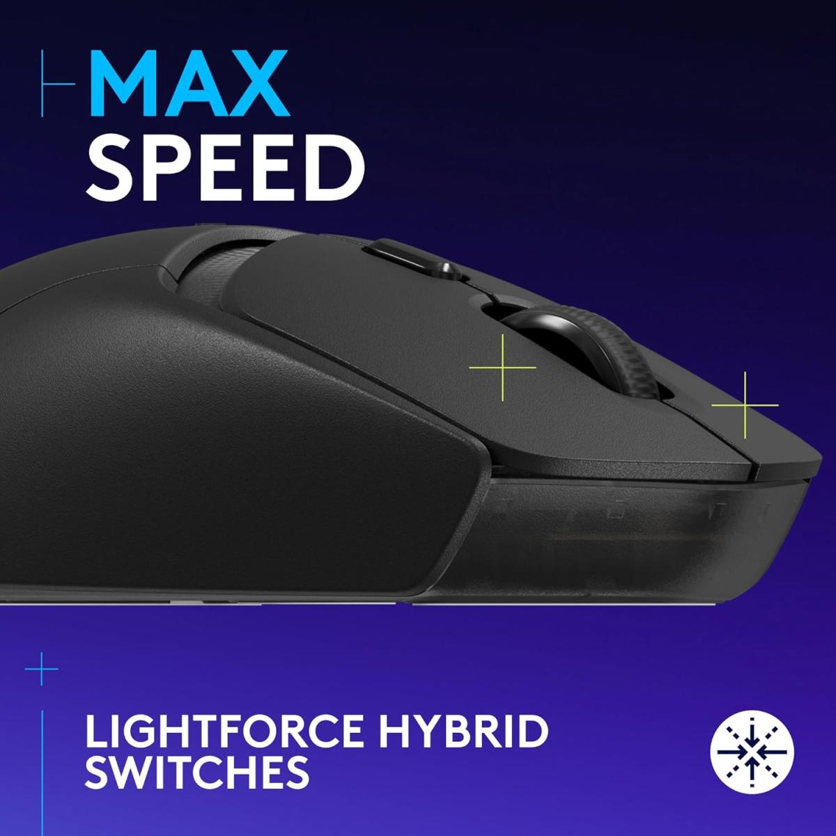Logitech G309 Lightspeed Wireless Gaming Mouse, Lightweight, Lightforce Hybrid Switches, Hero 25k Sensor, 86g & 300+ Hr Battery Life With Aa Battery, 6 Programmable Buttons, Pc & Mac Black Logitech G309 Lightspeed Wireless Gaming Mouse, Lightweight, Lightforce Hybrid Switches, Hero 25k Sensor, 86g & 300+ Hr Battery Life With Aa Battery, 6 Programmable Buttons, Pc & Mac Black