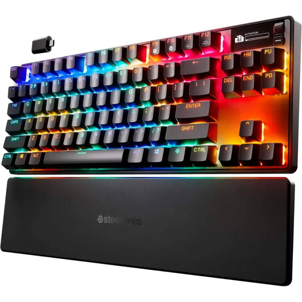 SteelSeries wireless mechanical gaming keyboard for computer setup