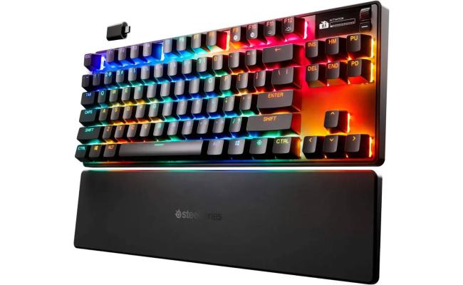 SteelSeries wireless mechanical gaming keyboard for computer setup