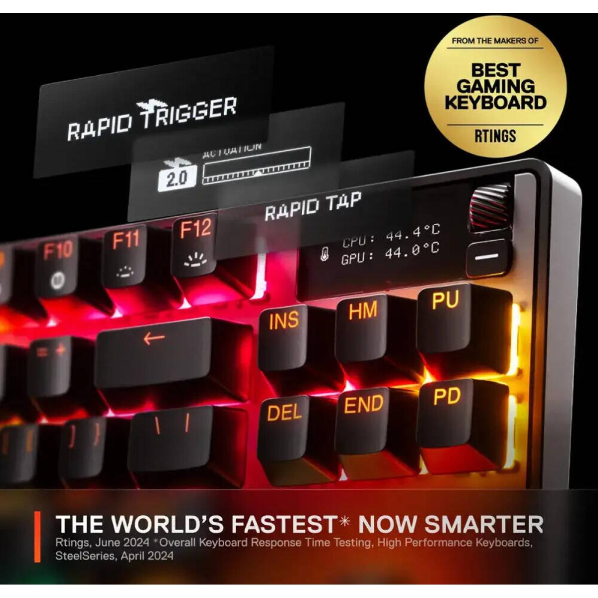 SteelSeries wireless mechanical gaming keyboard for computer setup