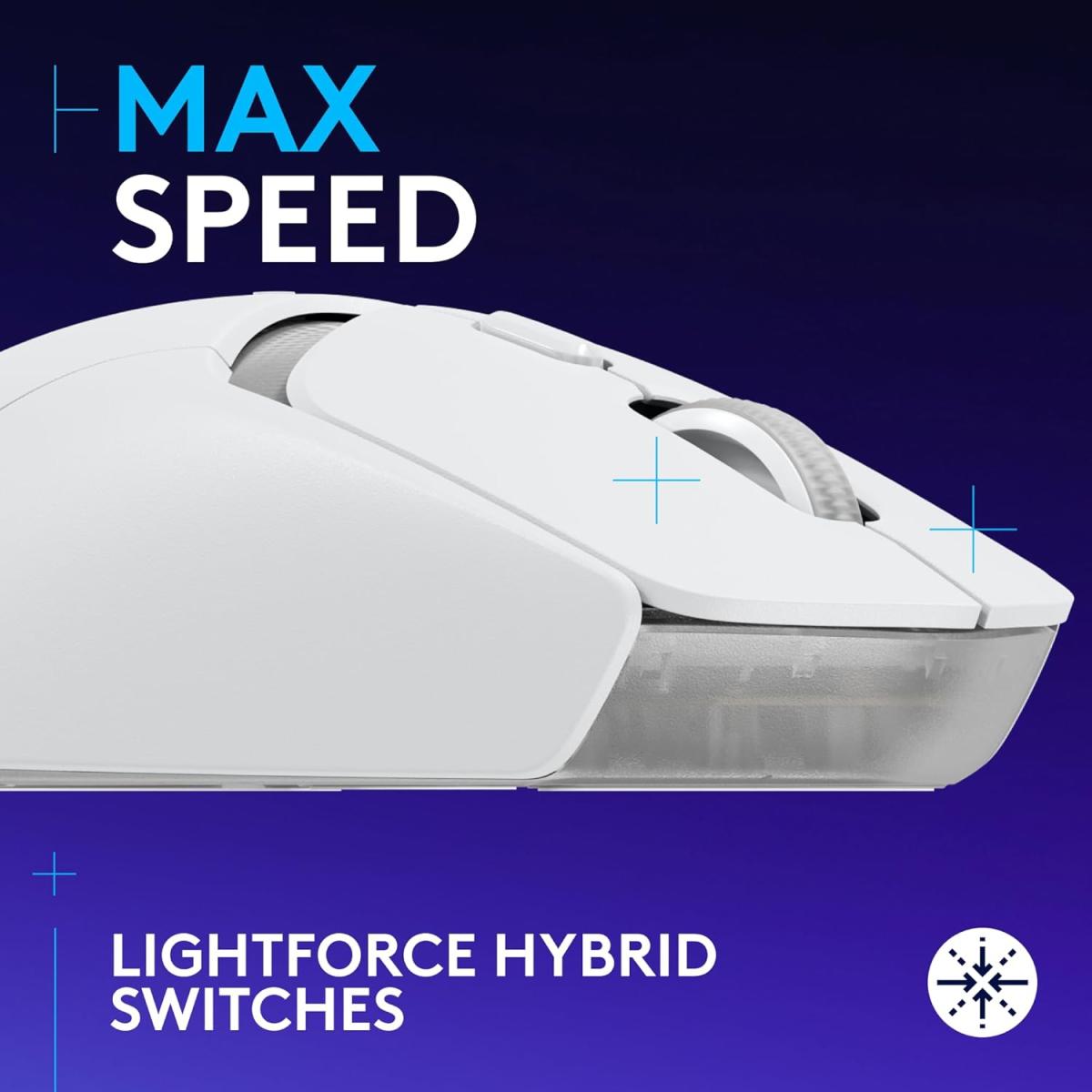 Logitech G309 Lightspeed Wireless Gaming Mouse, Lightweight, LIGHTFORCE Hybrid Switches, Hero 25K Sensor, 86g & 300+ hr Battery Life with AA Battery, 6 Programmable Buttons, PC & Mac -White Logitech G309 Lightspeed Wireless Gaming Mouse, Lightweight, LIGHTFORCE Hybrid Switches, Hero 25K Sensor, 86g & 300+ hr Battery Life with AA Battery, 6 Programmable Buttons, PC & Mac -White