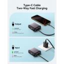 JOYROOM JR-PBF27 10000mAh Mini Power Bank 22.5W Fast Charging with Built-In Type-C & Lightning Dual Cables - Titanium - 18 Month Warranty