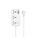 WiWU Wi-S005 Power Strip, 7 in One, 30W, 3 Sockets + 3 USB, 1 Type C - UK
